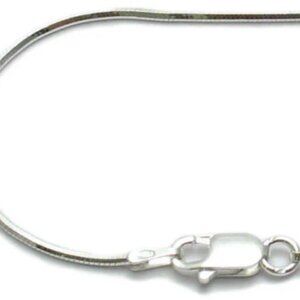 MINIMALIST STERLING SILVER FACETED SNAKE CHAIN ANKLET. AVAILABLE IN 4 LENGTHS.